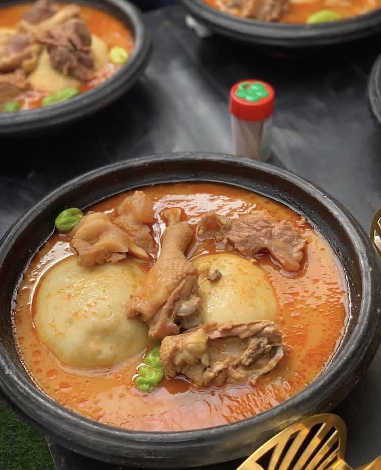 Fufu with goat